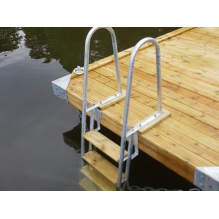 Badetrapp,  9 trinn galvanisert, dobbeltvanget (for flytebrygge eller fast)