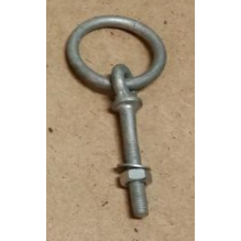 Båtring, maskinbolt, 10mm, med ring, galvanisert, 70mm lengde på bolt (ca 40-45mm med gjenger)