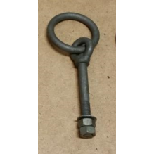 Båtring, maskinbolt, 12mm, med ring, galvanisert, 100mm lengde på bolt (40-45mm med gjenger)