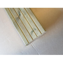 Impregnert trevirke, dekke, 28x120mm, med 4 spor - pris pr meter