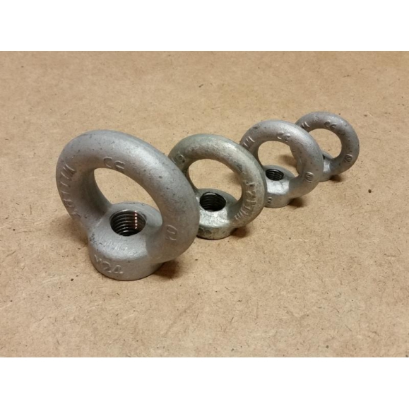 Øyemutter, 30mm, galvanisert